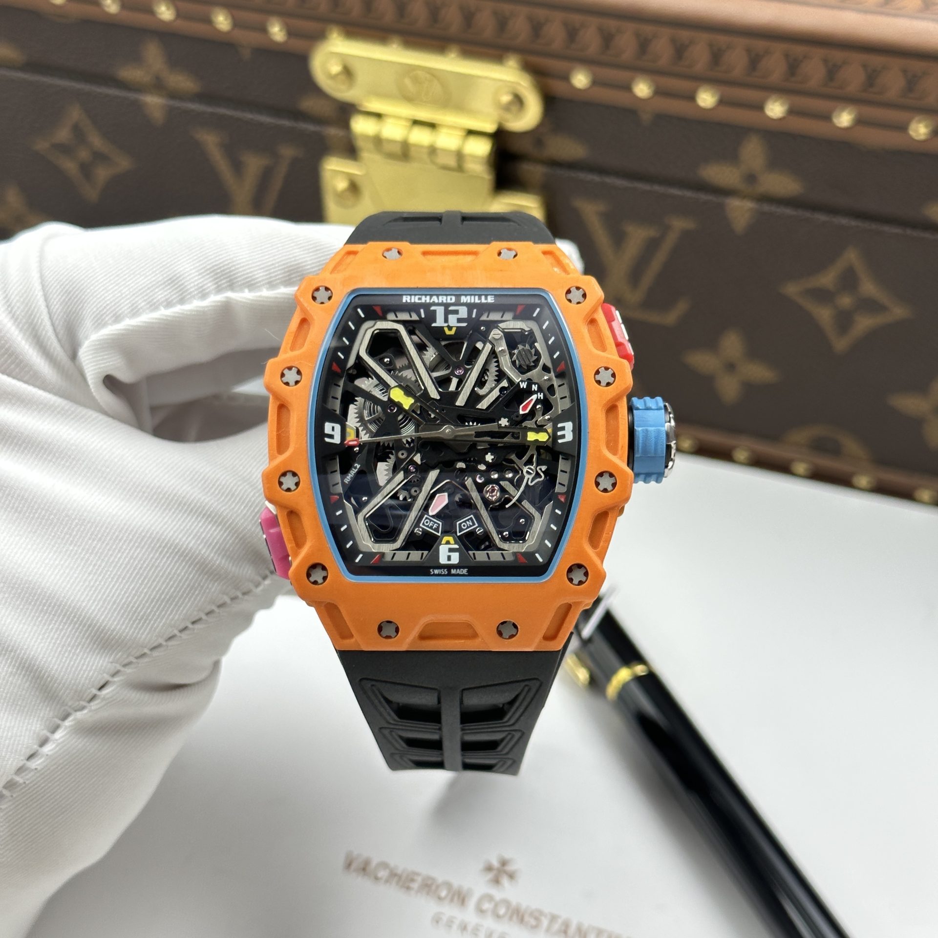 Đồng Hồ Richard Mille Replica 11 RM35-03 Rafael Nadal Salmon Vỏ Quartz TPT 43 (2)