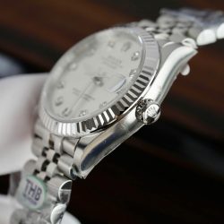 Đồng Hồ Rolex DateJust Nữ Replica 11 Mặt Bạc Máy Cơ Thuỵ Sỹ Nhà Máy THB 31mm (2)