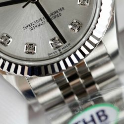 Đồng Hồ Rolex DateJust Nữ Replica 11 Mặt Bạc Máy Cơ Thuỵ Sỹ Nhà Máy THB 31mm (2)