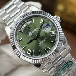 Đồng Hồ Rolex Day-Date Chế Tác Mặt Xanh Lá Cây Tinh Chỉnh Trọng Lượng 212 Gram Nhà Máy RC 40mm (2)