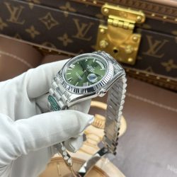 Đồng Hồ Rolex Day-Date Chế Tác Mặt Xanh Lá Cây Tinh Chỉnh Trọng Lượng 212 Gram Nhà Máy RC 40mm (2)