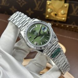 Đồng Hồ Rolex Day-Date Chế Tác Mặt Xanh Lá Cây Tinh Chỉnh Trọng Lượng 212 Gram Nhà Máy RC 40mm (2)