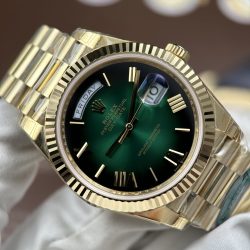 Đồng Hồ Rolex Day-Date Chế Tác Mặt Xanh Ombre Máy Calibre 3255 Super Clone Nhà Máy RC 40mm (2)