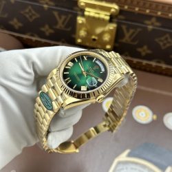 Đồng Hồ Rolex Day-Date Chế Tác Mặt Xanh Ombre Máy Calibre 3255 Super Clone Nhà Máy RC 40mm (2)