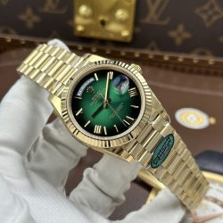 Đồng Hồ Rolex Day-Date Chế Tác Mặt Xanh Ombre Máy Calibre 3255 Super Clone Nhà Máy RC 40mm (2)