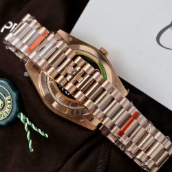 Đồng Hồ Rolex Day-Date Mạ Vàng Hồng Replica 1 1 Nặng 186 Grams Nhà Máy QF 40mm (1)