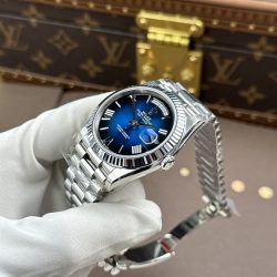 Đồng Hồ Rolex Day-Date Mặt Xanh Ombre Chế Tác Nặng 212 Gram Máy Calibre 3255 Nhà Máy RC 40mm (2)