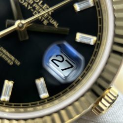 Đồng Hồ Rolex Day-Date Nam Chế Tác Mặt Đen Máy Calibre 3255 Super Clone Nhà Máy RC 40mm (2)