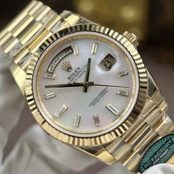 Đồng Hồ Rolex Day-Date Rep 11 Mặt Khảm Xà Cừ Bộ Chuyển Động Calibre 3255 Nhà Máy RC 40mm (2)
