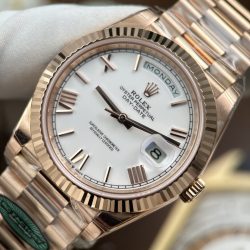 Đồng Hồ Rolex Day-Date Replica 11 Mặt Trắng Sứ Trọng Lượng 212 Gram Chuẩn Auth Nhà Máy RC 40mm (2)