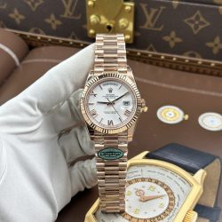 Đồng Hồ Rolex Day-Date Replica 11 Mặt Trắng Sứ Trọng Lượng 212 Gram Chuẩn Auth Nhà Máy RC 40mm (2)