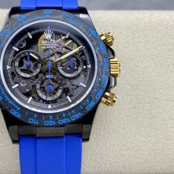 Đồng Hồ Rolex Daytona By Blaken Chế Tác Mặt Lộ Cơ Dây Cao Su Màu Xanh Dương 40mm (2)