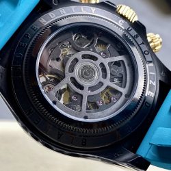 Đồng Hồ Rolex Daytona By Blaken Rep 11 Mặt Lộ Cơ Dây Cao Su Màu Xanh Lam 40mm (2)
