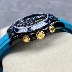 Đồng Hồ Rolex Daytona By Blaken Rep 11 Mặt Lộ Cơ Dây Cao Su Màu Xanh Lam 40mm (2)