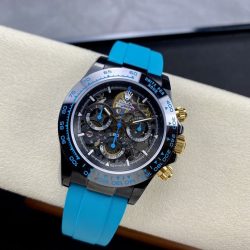 Đồng Hồ Rolex Daytona By Blaken Rep 11 Mặt Lộ Cơ Dây Cao Su Màu Xanh Lam 40mm (2)