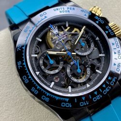 Đồng Hồ Rolex Daytona By Blaken Rep 11 Mặt Lộ Cơ Dây Cao Su Màu Xanh Lam 40mm (2)
