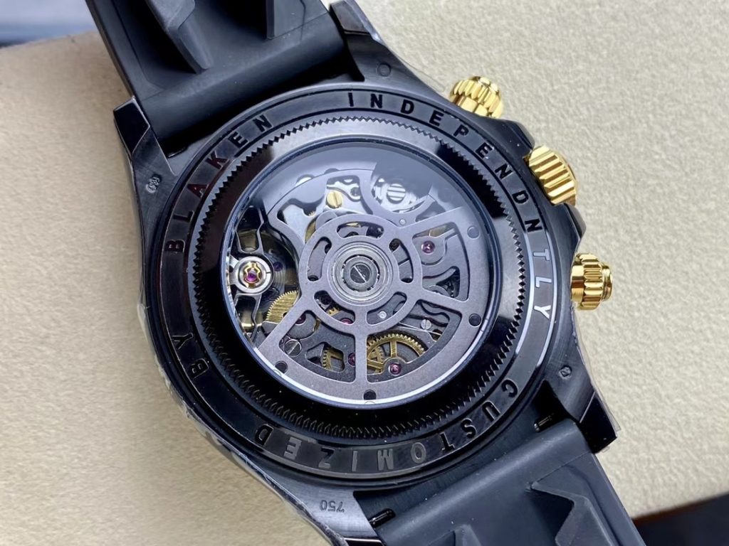 Đồng Hồ Rolex Daytona By Blaken Replica 11 Màu Đen Mặt Lộ Cơ 40mm (2)