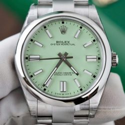 Đồng Hồ Rolex Oyster Perpetual 134300 Replica 11 Mặt Số Màu Xanh Cốm Máy Cơ Thuỵ Sỹ VSF 41mm (10)