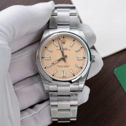 Đồng Hồ Rolex Oyster Perpetual 134300 Replica Cao Cấp Mặt Số Màu Be Nhà Máy VS 41mm (2)
