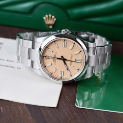 Đồng Hồ Rolex Oyster Perpetual 134300 Replica Cao Cấp Mặt Số Màu Be Nhà Máy VS 41mm (2)