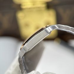 Đồng Hồ Cartier De Santos Small Chế Tác Mặt Trắng Viền Mạ Vàng Hồng 27×34 (2)