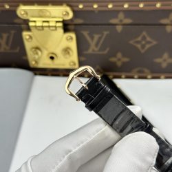 Đồng Hồ Cartier Replica 11 Santos Dumont Mặt Trắng Bạc Vỏ Mạ Vàng Hồng 43.5x31 (2)