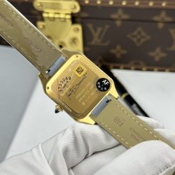 Đồng Hồ Cartier Santos Dumont Rep Cao Cấp Màu Xám Dây Da 43.5×31 (2)