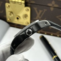 Đồng Hồ Cartier Santos Rep 11 Màu Đen Viền Nhám Màu Xám 51.1x41 (2)