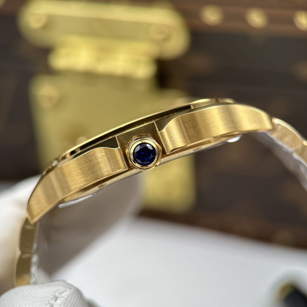 Replica Cartier Santos 11 Mặt Lộ Cơ Vỏ Tamaño 39 (2)