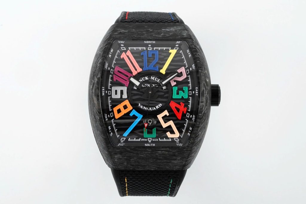 Đồng Hồ Franck Muller Vanguard V45 Chế Tác Vỏ Carbon Cọc Số 7 Màu Xưởng ABF 45mm (2)