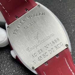Đồng Hồ Franck Muller Vanguard V45 Rep 11 Mặt Đỏ Vỏ Gốm Trắng Xưởng ABF 45mm (2)