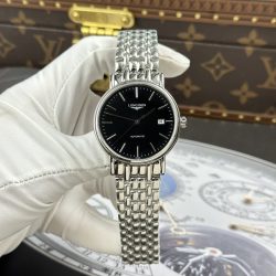 Đồng Hồ Longines Presence Replica 11 Mặt Đen Dây Kim Loại 40mm (3)