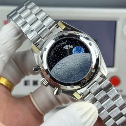 Đồng Hồ Omega Chế Tác Speedmaster Silver Snoopy Award Mặt Trắng Viền Đen 42mm (2)