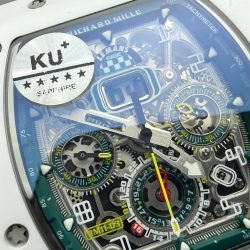 Đồng Hồ Richard Mille Replica 11 RM11-03 Chronograph Vỏ Gốm Trắng Dây Cao Su 48mm (2)