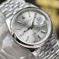 Đồng Hồ Rolex DateJust 126200 Replica 11 Mặt Bạc Dây Đeo Jubilee Nhà Máy VS 36mm (3)