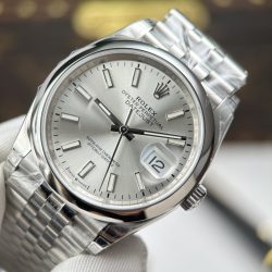 Đồng Hồ Rolex DateJust 126200 Replica 11 Mặt Bạc Dây Đeo Jubilee Nhà Máy VS 36mm (3)