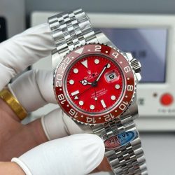 Đồng Hồ Rolex GMT-Master II Replica 11 Mặt Số Màu Đỏ Máy Calibre 3285 Super Clone 40mm (2)