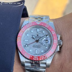 Đồng Hồ Rolex GMT-Master II Replica 11 Mặt Số Thiên Thạch Viền Màu Đỏ 40mm (2)