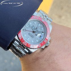 Đồng Hồ Rolex GMT-Master II Replica 11 Mặt Số Thiên Thạch Viền Màu Đỏ 40mm (2)