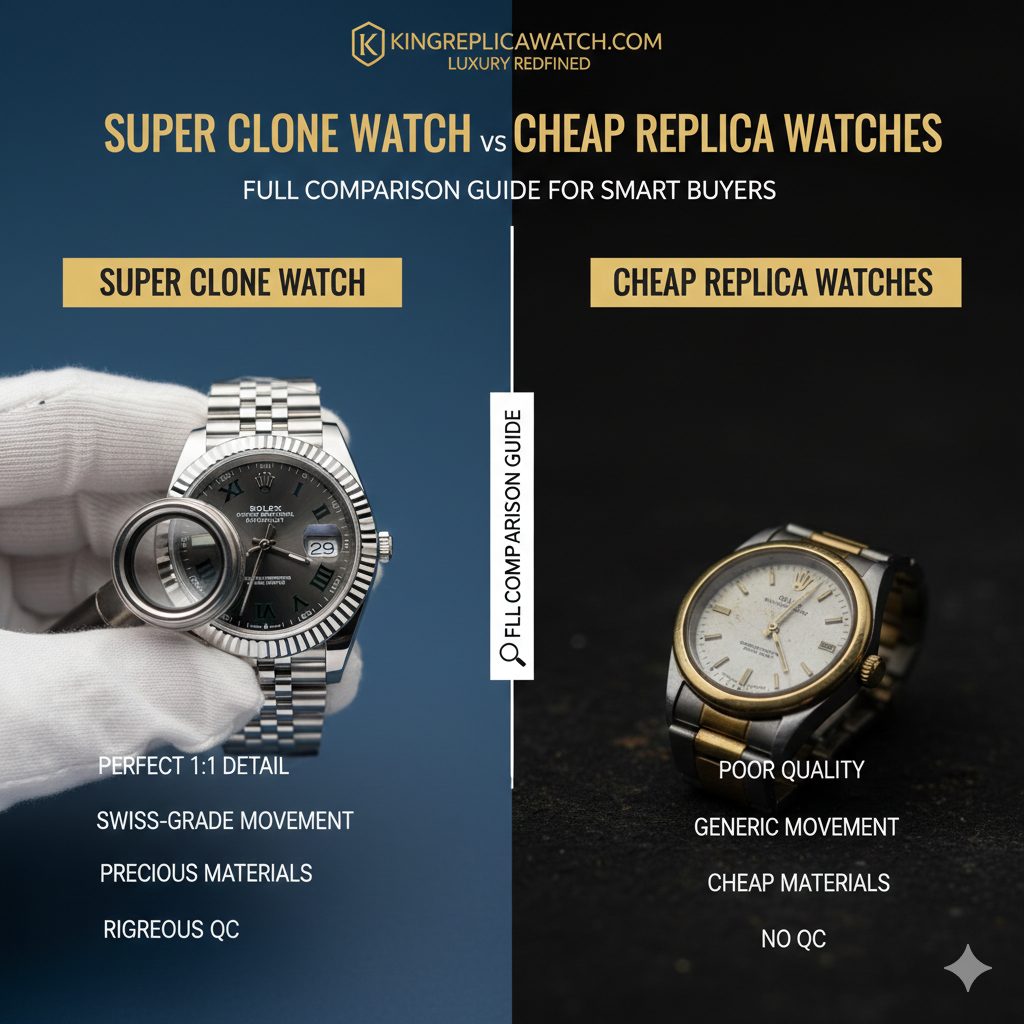Super Clone Watch vs Cheap Replica Watches – Full Comparison Guide for Smart Buyers (1)