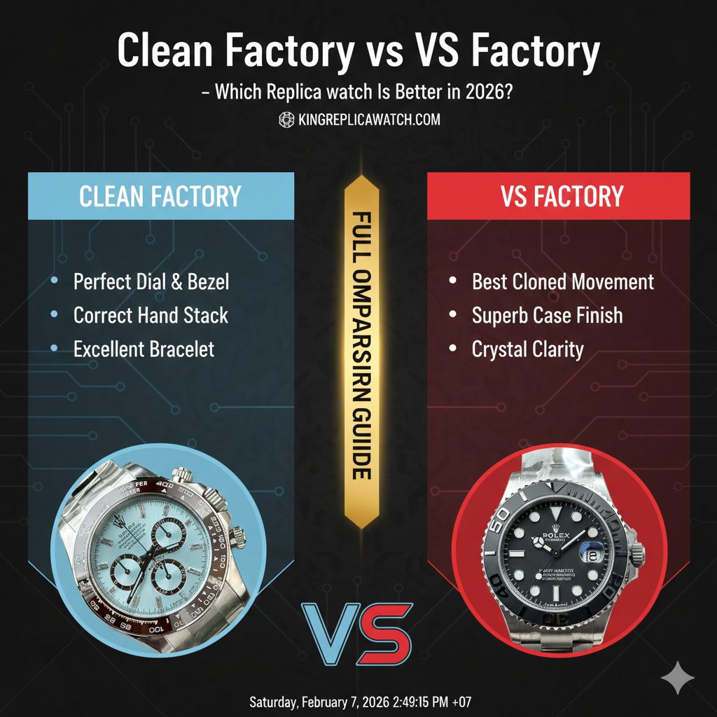 Clean Factory vs VS Factory – Which Replica Watch Factory Is Better