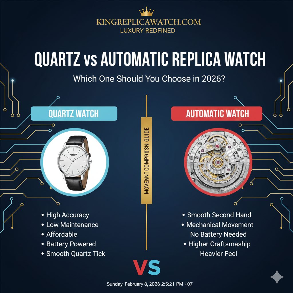Quartz vs Automatic Replica Watch – Which One Should You Choose in 2026?